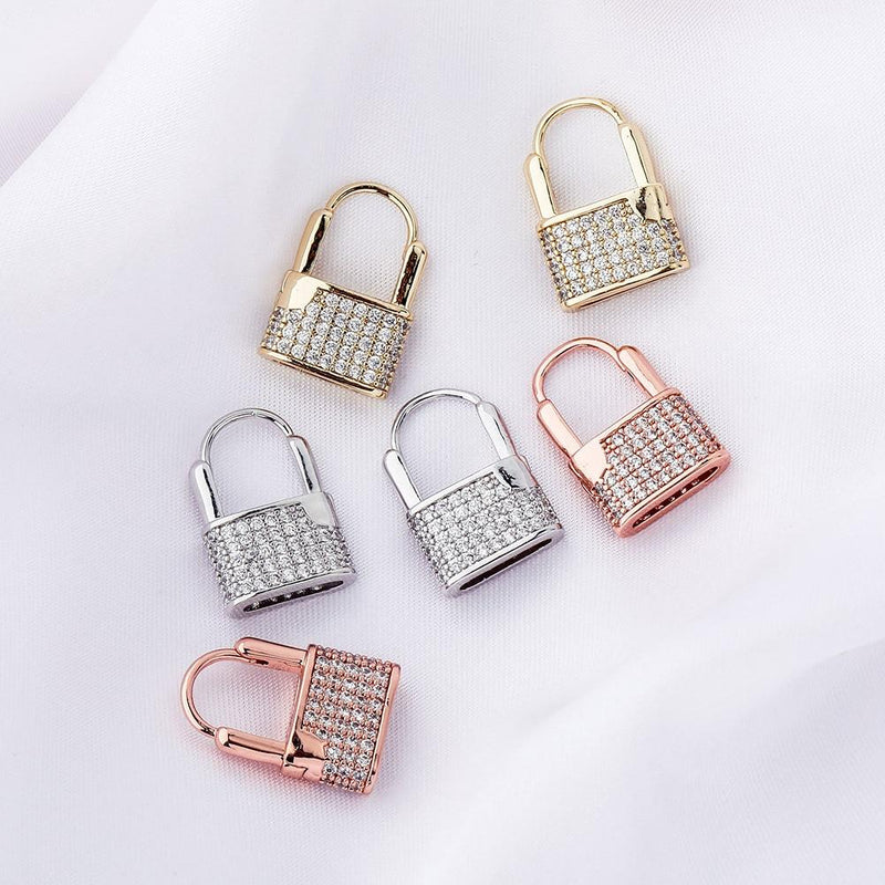 LOCK EARRINGS 14K - ICECI