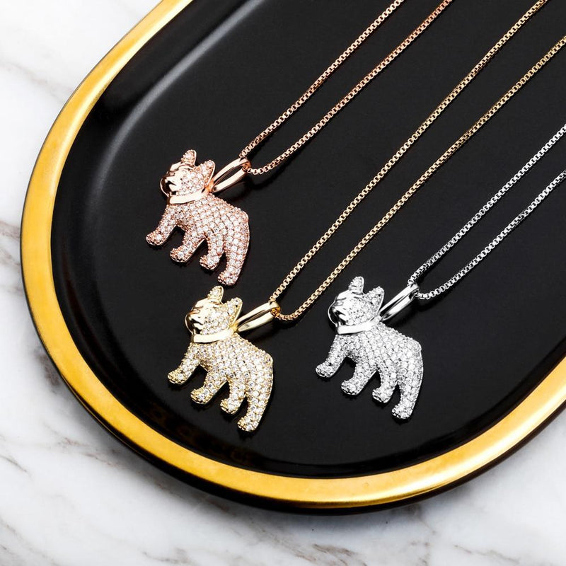 LUCKY DOG PENDANT 14K X STERLING SILVER - ICECI