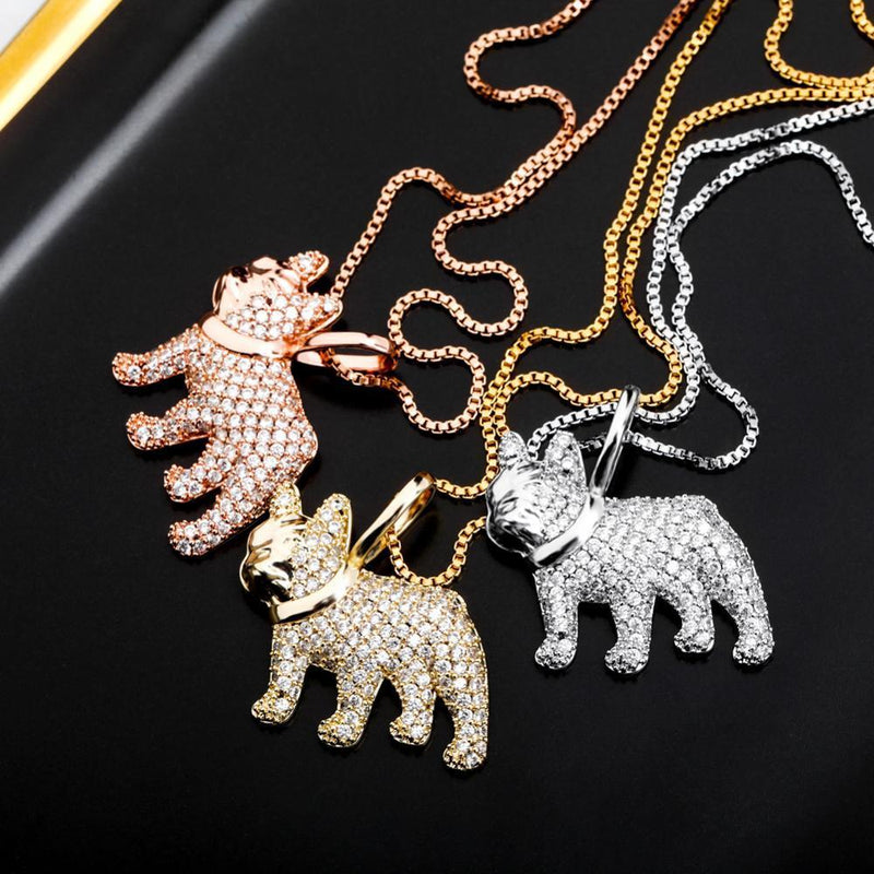 LUCKY DOG PENDANT 14K X STERLING SILVER - ICECI