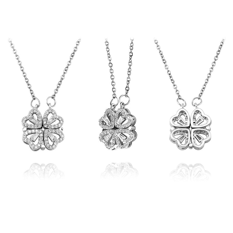 Magnetic Four Leaf Clover Pendant 14K - ICECI