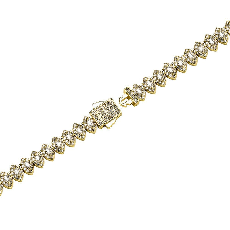 Marquise Cut Cluster Tennis Chain 14K - ICECI