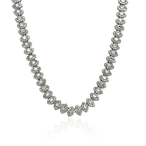 Marquise Cut Cluster Tennis Chain 14K - ICECI