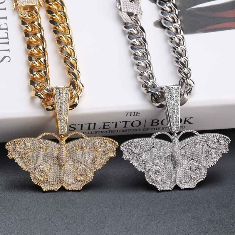 METAMORPHOSIS BUTTERFLY PENDANT 14K - ICECI