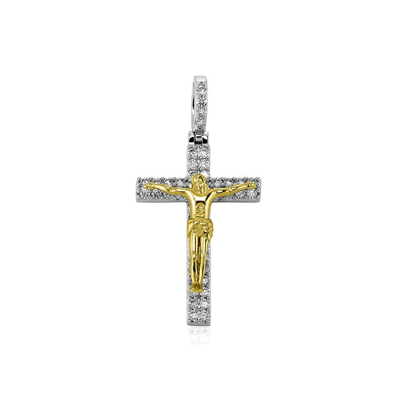 Micro Pave Crucifix Cross 14K - ICECI