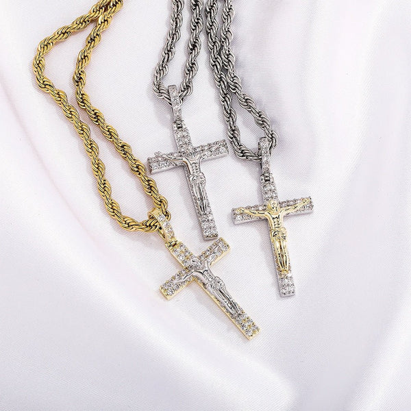 Micro Pave Crucifix Cross 14K - ICECI