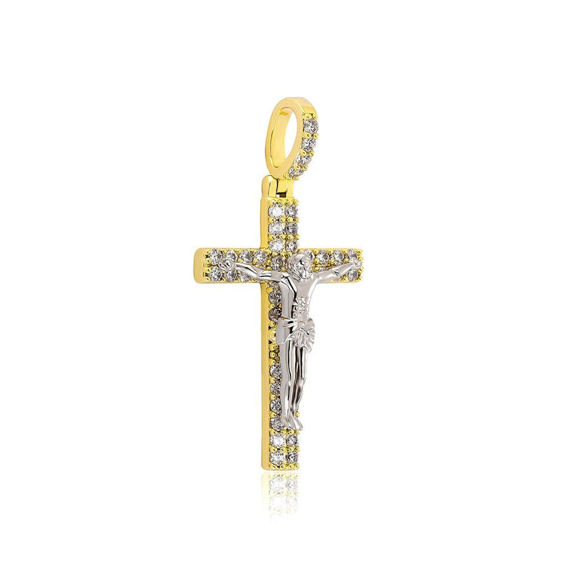 Micro Pave Crucifix Cross 14K - ICECI