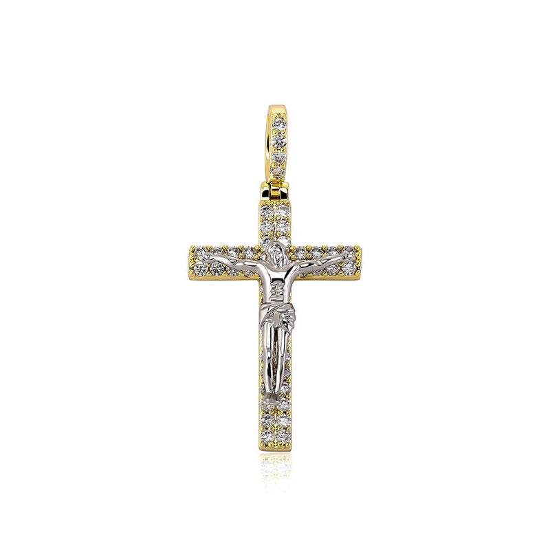 Micro Pave Crucifix Cross 14K - ICECI