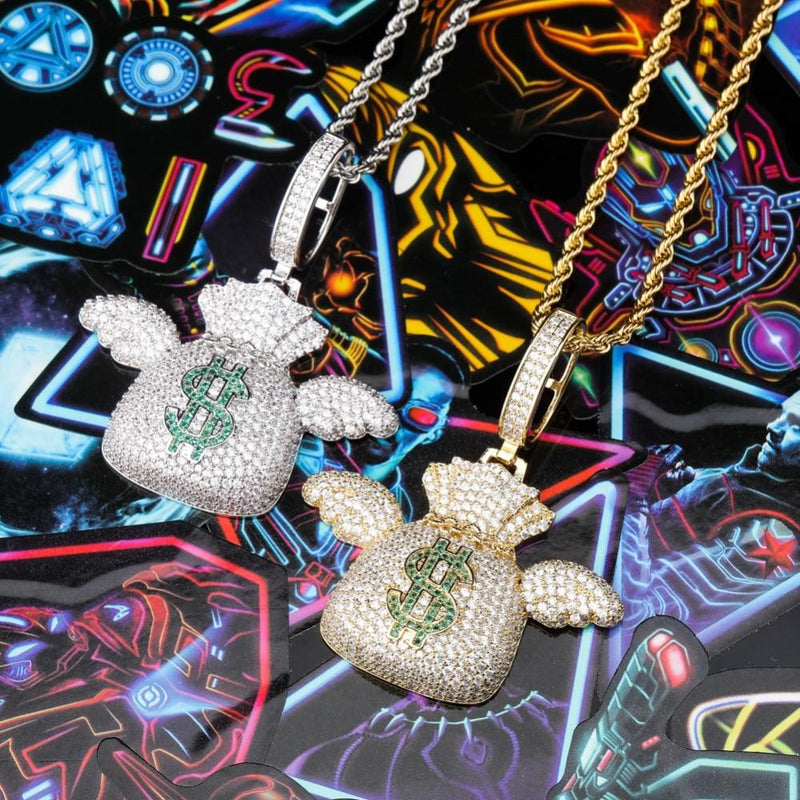 Money bag online with wings