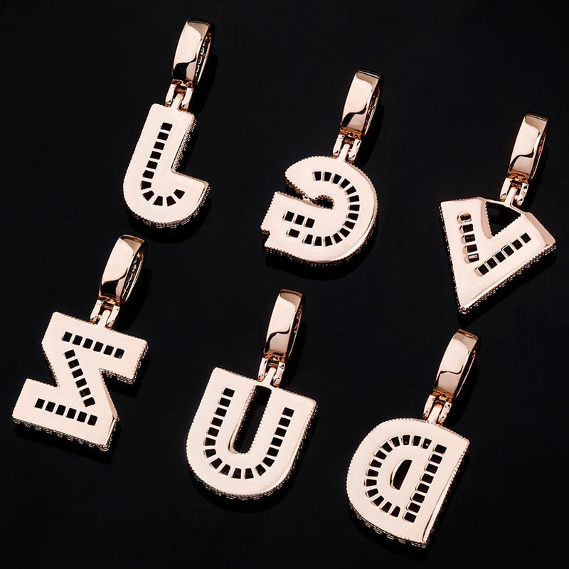 Multi-Layer Baguette Letter Pendant 14K - ICECI