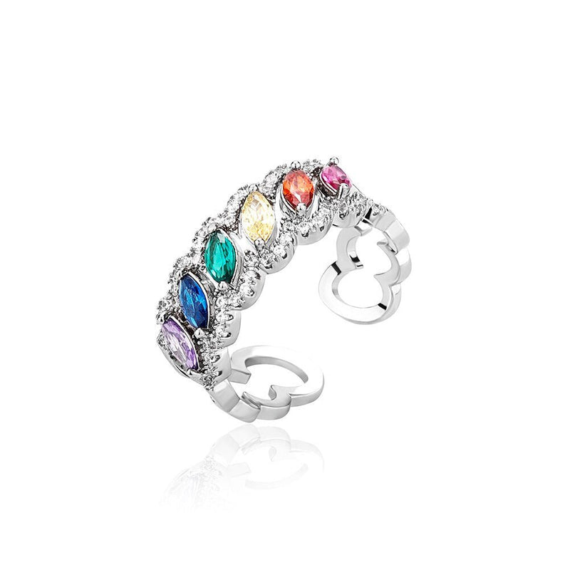 Multicolor Marquise Cut Ring 14K - ICECI