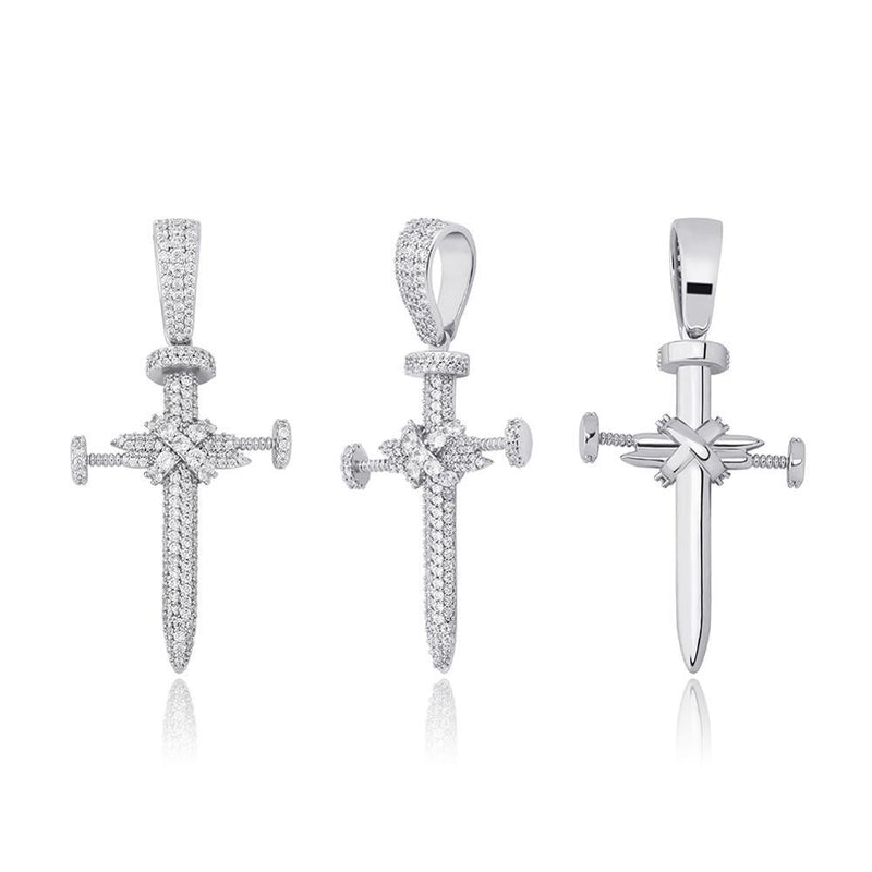 NAIL CROSS PENDANT 14K - ICECI