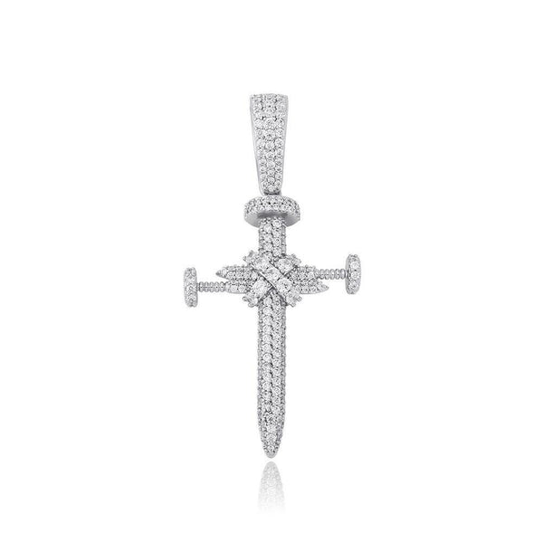 NAIL CROSS PENDANT 14K - ICECI