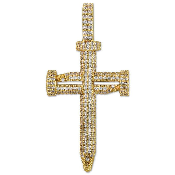 NAIL CROSS PENDANT 18K - ICECI