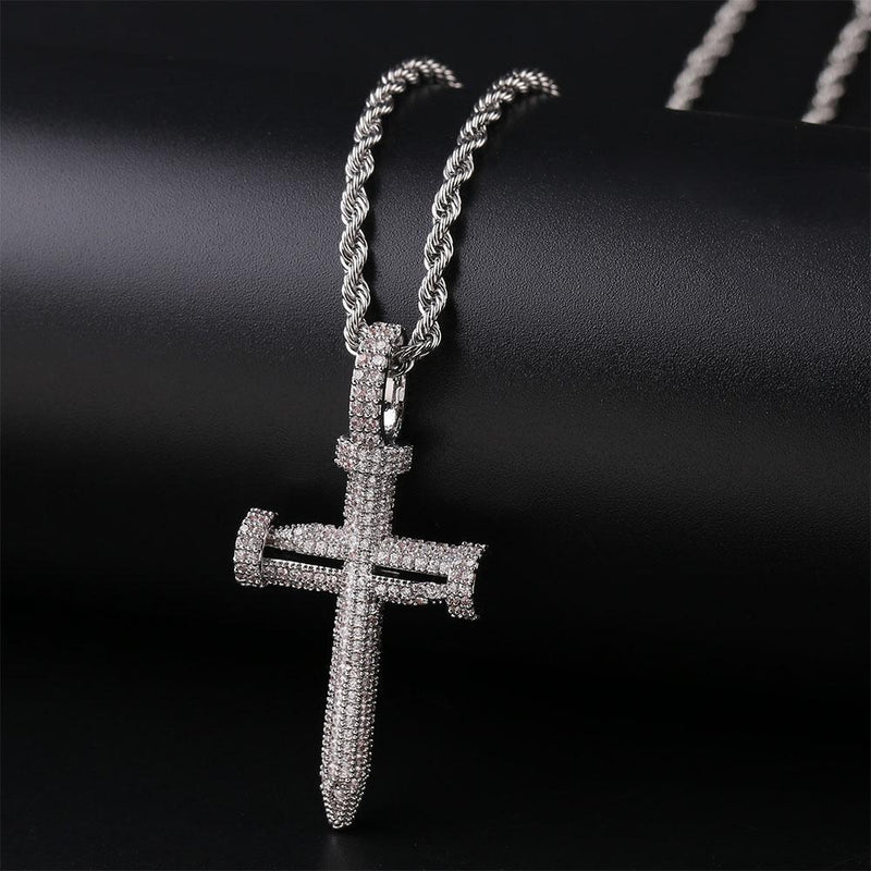 NAIL CROSS PENDANT 18K - ICECI