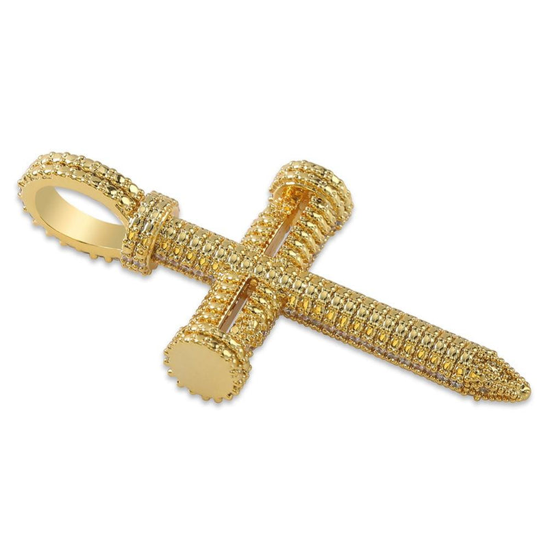 NAIL CROSS PENDANT 18K - ICECI