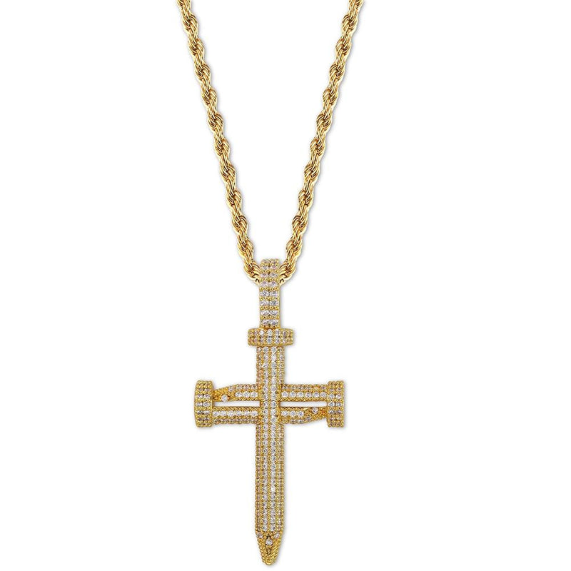 NAIL CROSS PENDANT 18K - ICECI