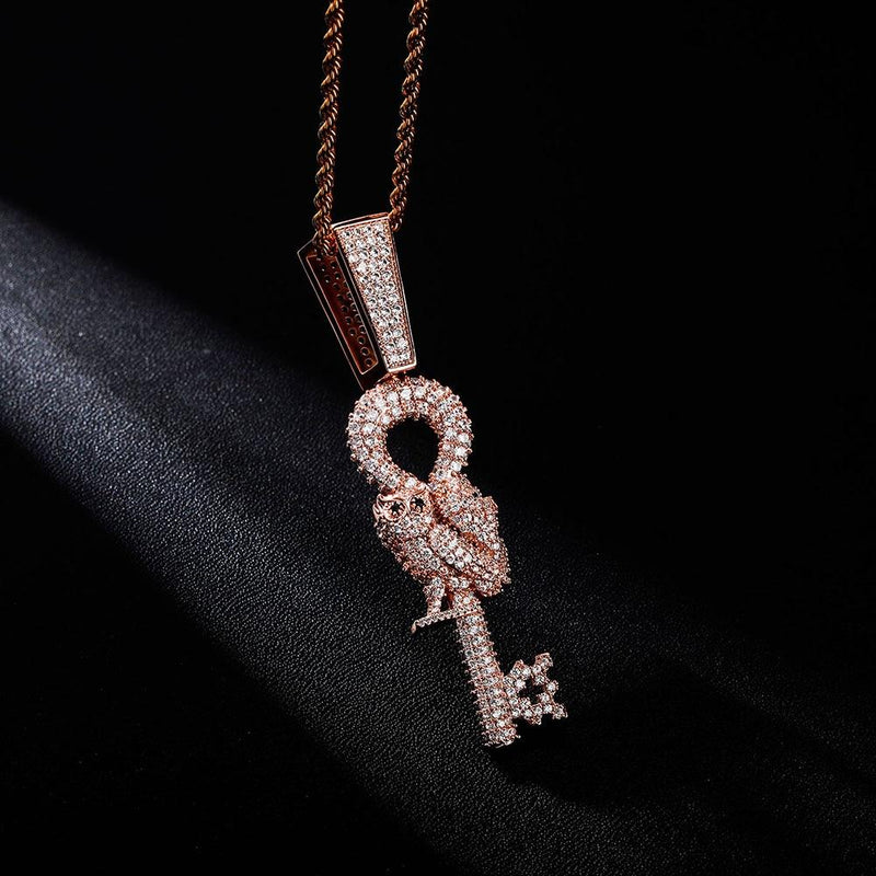 Owl Key Pendant 14K - ICECI