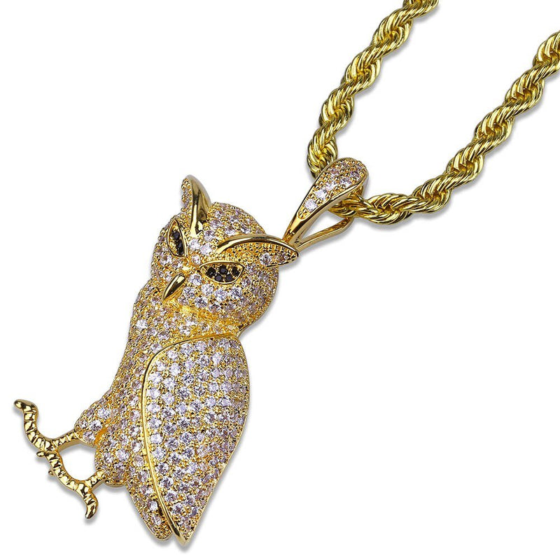 Owl Pendant 18K - ICECI