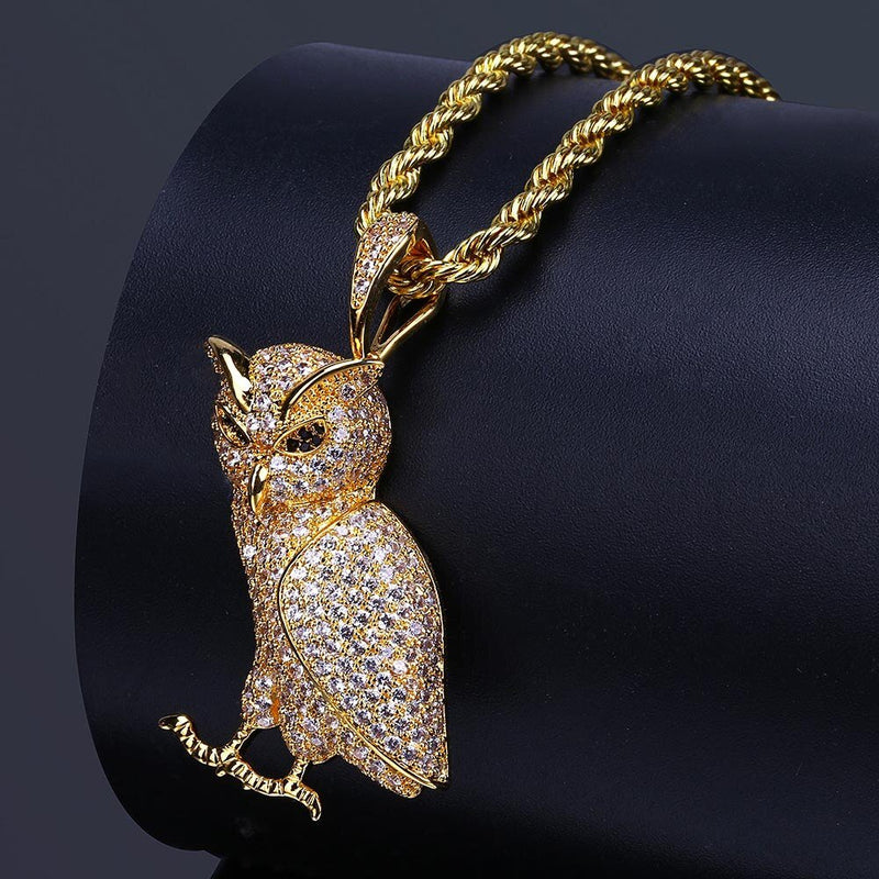 Owl Pendant 18K - ICECI