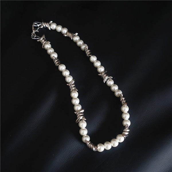 Pearl Barbed Wire Chain - ICECI