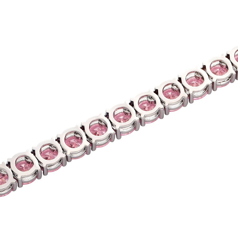 Pink Tennis Bracelet 14K - ICECI