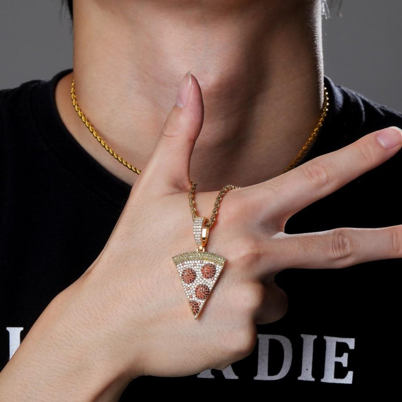 PIZZA PENDANT 18K - ICECI