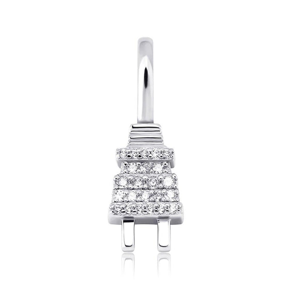 PLUG PENDANT 14K X STERLING SILVER - ICECI