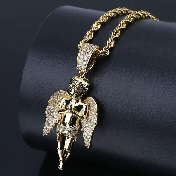 PRAYING ANGEL PENDANT 18K - ICECI