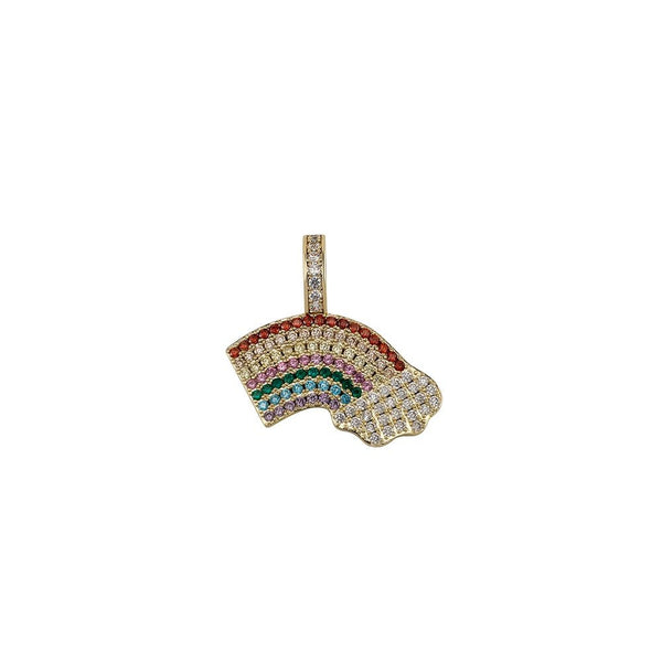 Rainbow Cloud Pendant 14K - ICECI