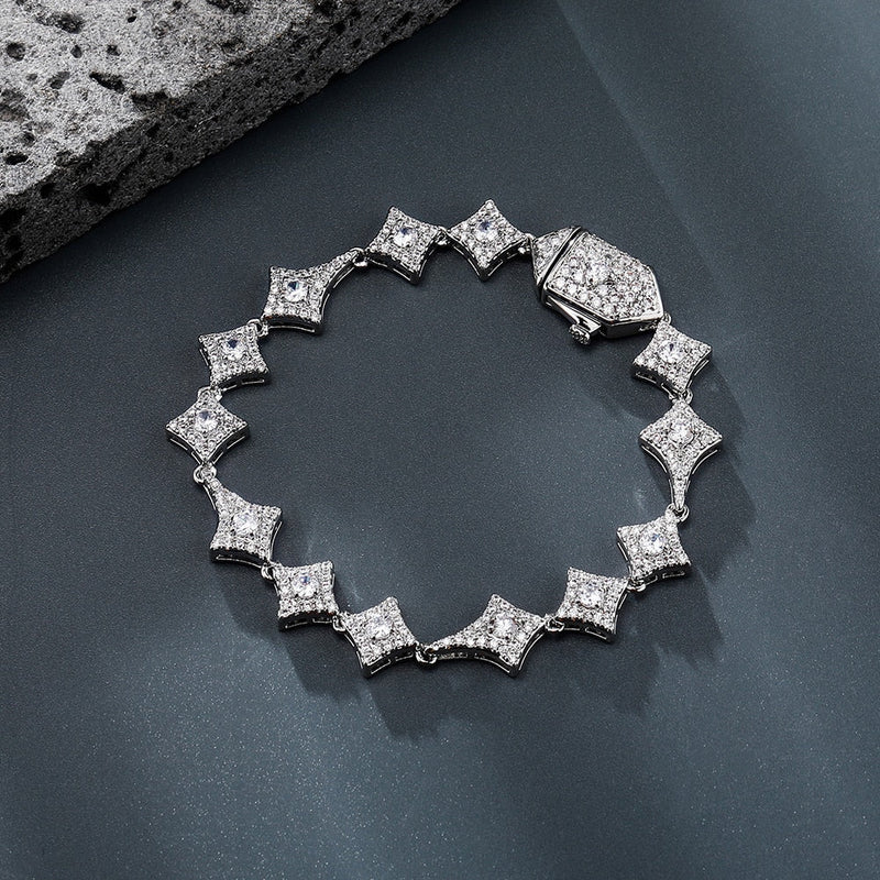 Rhombus Star Link Bracelet 14K - ICECI