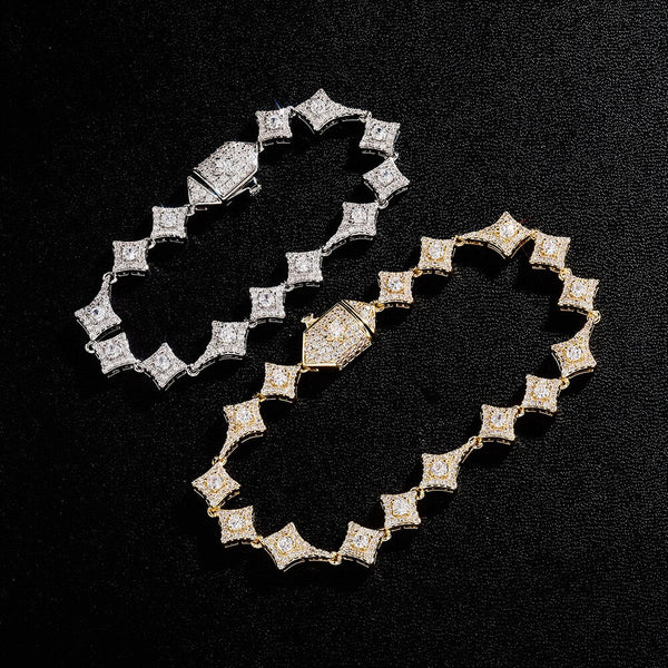 Rhombus Star Link Bracelet 14K - ICECI