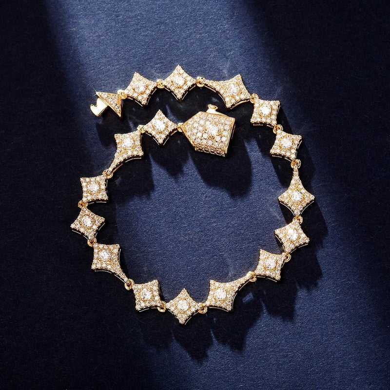 Rhombus Star Link Bracelet 14K - ICECI