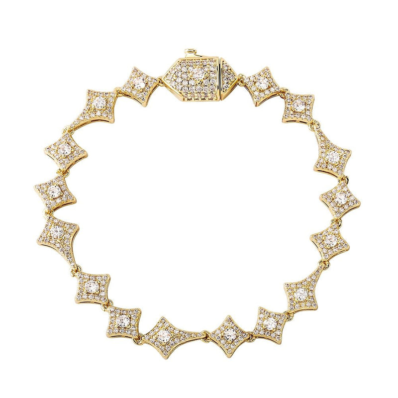 Rhombus Star Link Bracelet 14K - ICECI