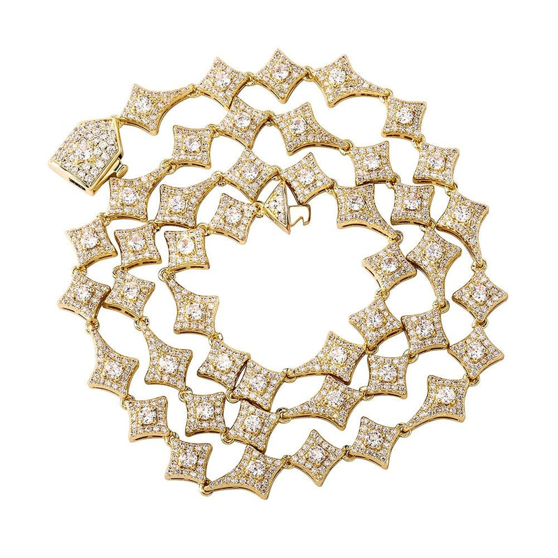 Rhombus Star Link Chain 14K - ICECI