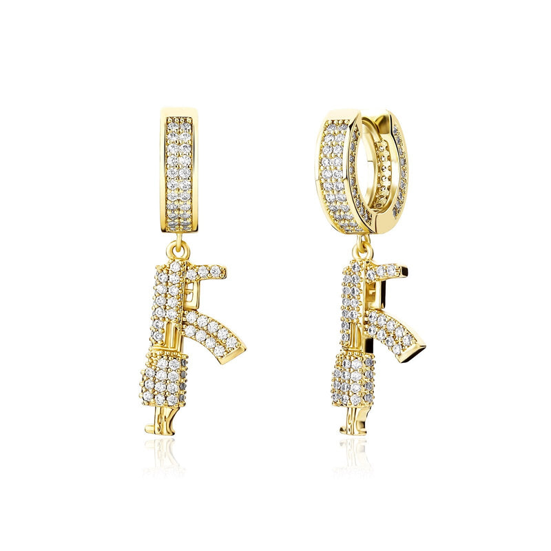 Rifle Drop Earrings 14K - ICECI