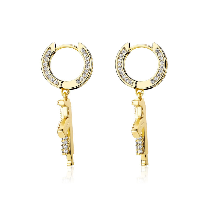 Rifle Drop Earrings 14K - ICECI