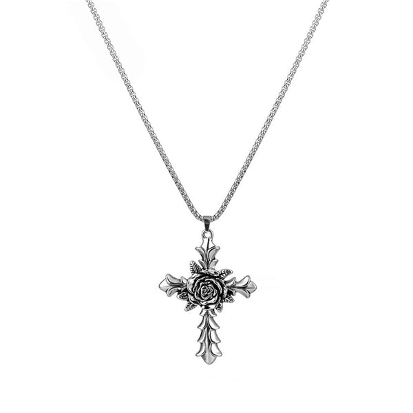 Rose Cross Pendant - ICECI