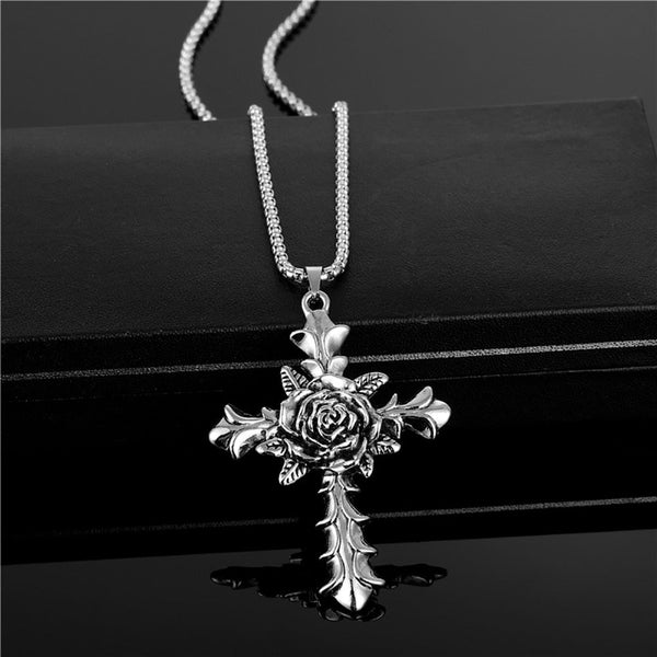 Rose Cross Pendant - ICECI