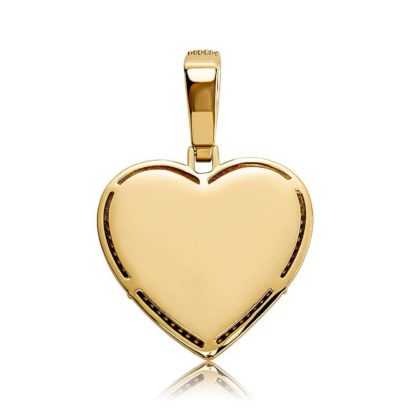 Seal Lock Love Heart Pendant 14K - ICECI