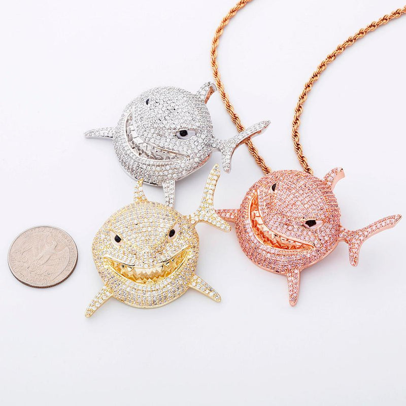 SHARK PENDANT 14K - ICECI