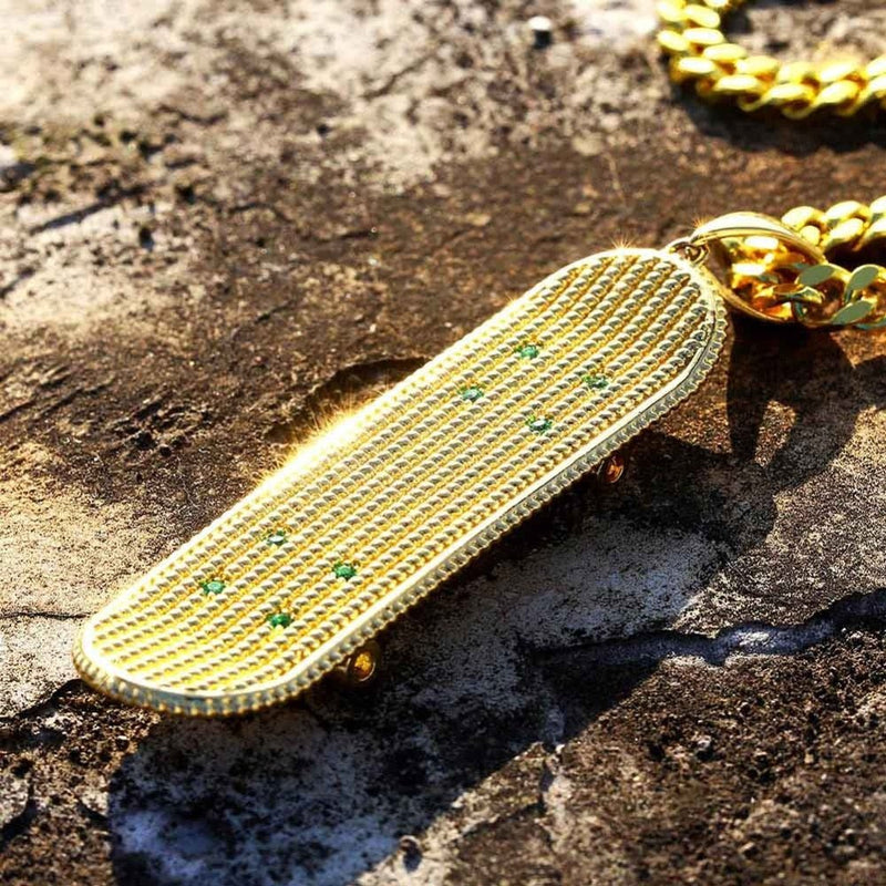 Skateboard Pendant 18K - ICECI