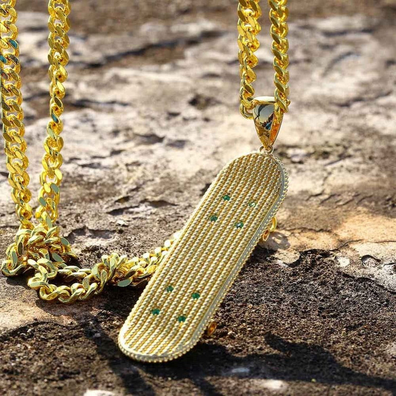 Skateboard Pendant 18K - ICECI