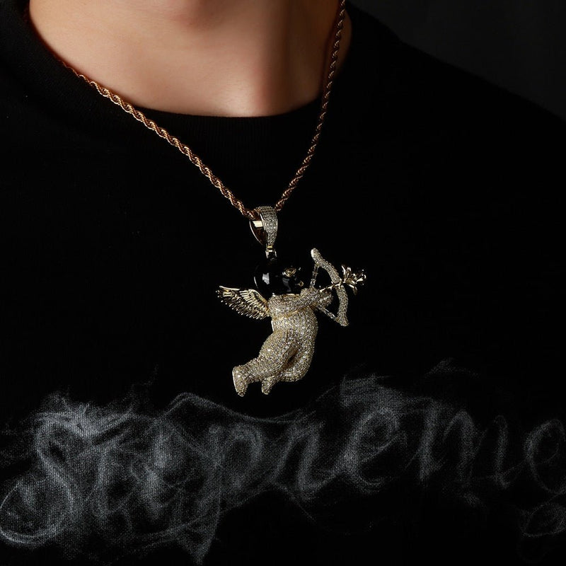 Ski Mask Angel Pendant 14K - ICECI