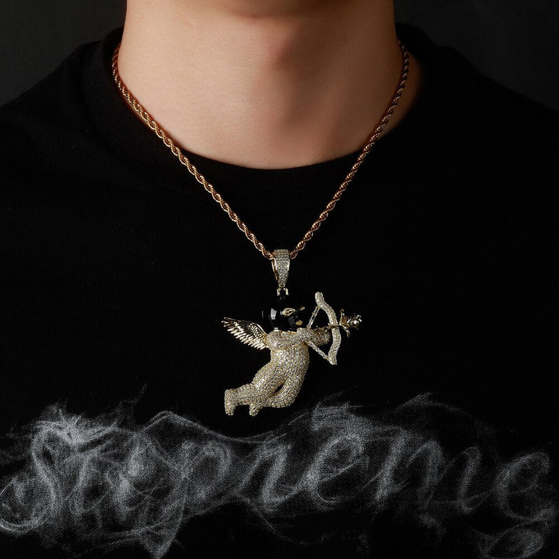 Ski Mask Angel Pendant 14K - ICECI