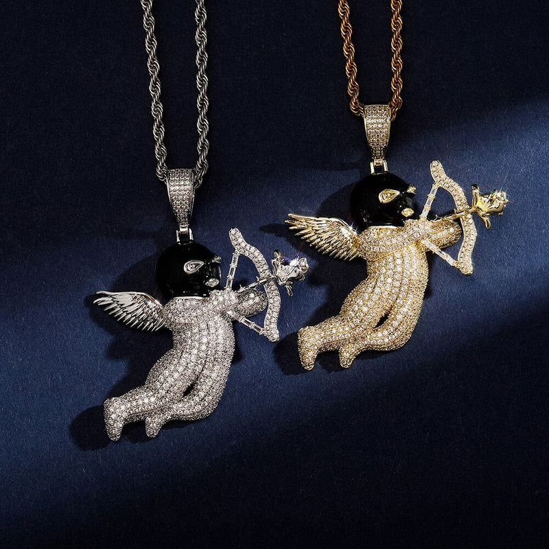 Ski Mask Angel Pendant 14K - ICECI