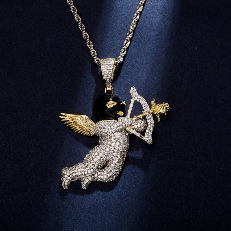Ski Mask Angel Pendant 14K - ICECI