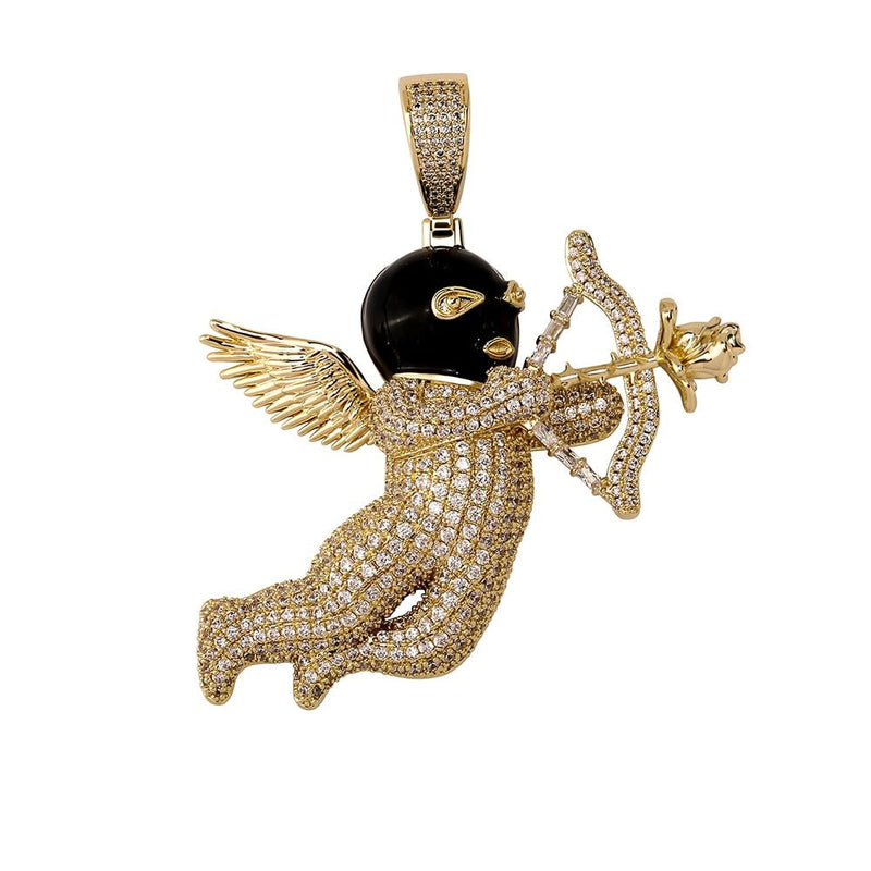 Ski Mask Angel Pendant 14K - ICECI