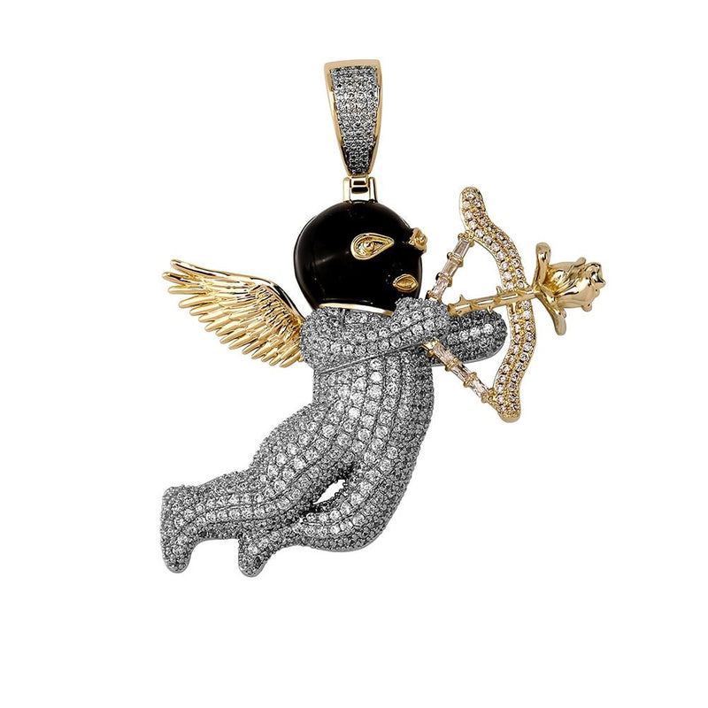 Ski Mask Angel Pendant 14K - ICECI