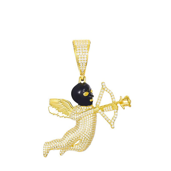 Ski Mask Angel Pendant 18K x Moissanite - ICECI