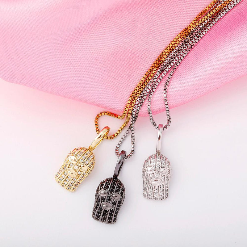 SKI MASK PENDANT 14K X STERLING SILVER - ICECI